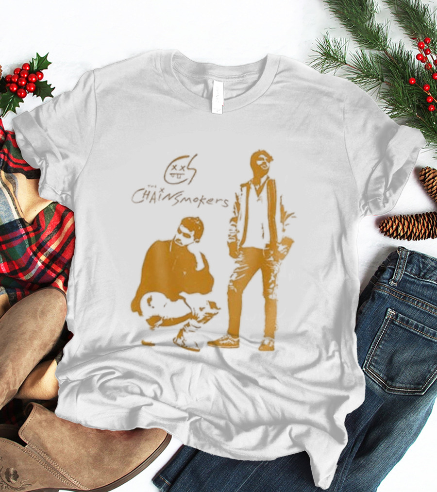 The Chainsmokers Tour Silhouette Band Icon Sketch T-Shirt