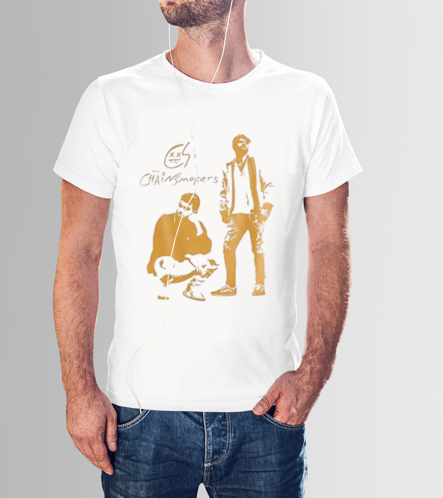 The Chainsmokers Tour Silhouette Band Icon Sketch T-Shirt