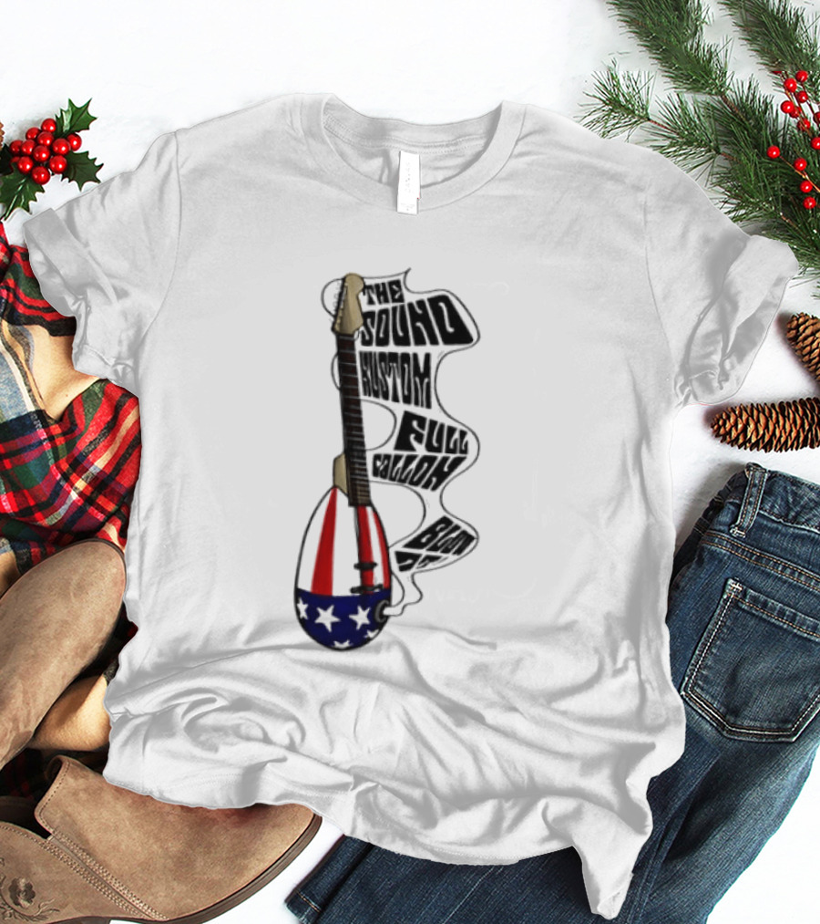 The Sound Kustom Full Gallon Blow Up Patriotic Guitar Americana T-Shirt