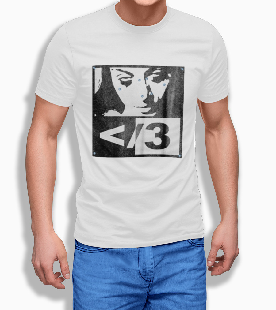 Destroy Lonely Store Piercing Face Black White <3 T-Shirt