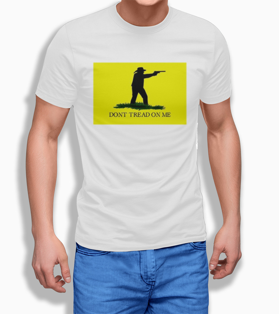 Jordan Salinas Don't Tread On Me Cowboy Silhouette Yellow T-Shirt