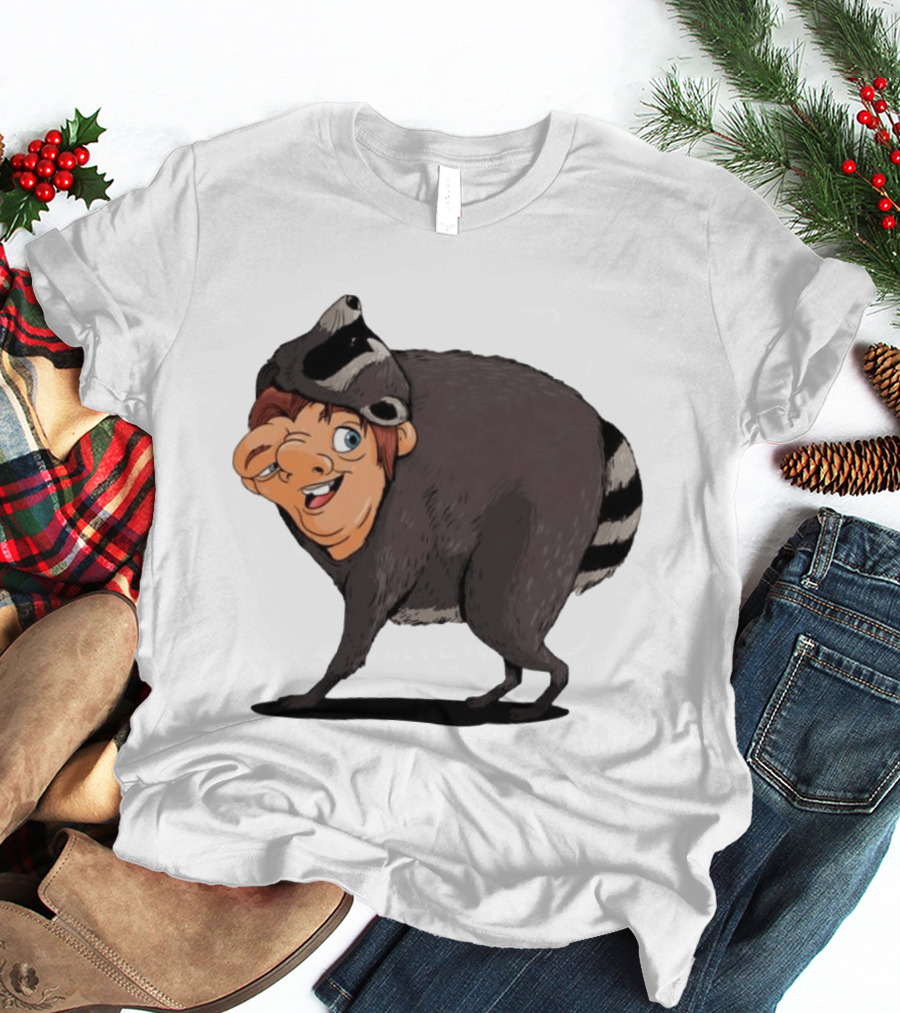 Raccoon Boy Animal Costume Quirky T-Shirt