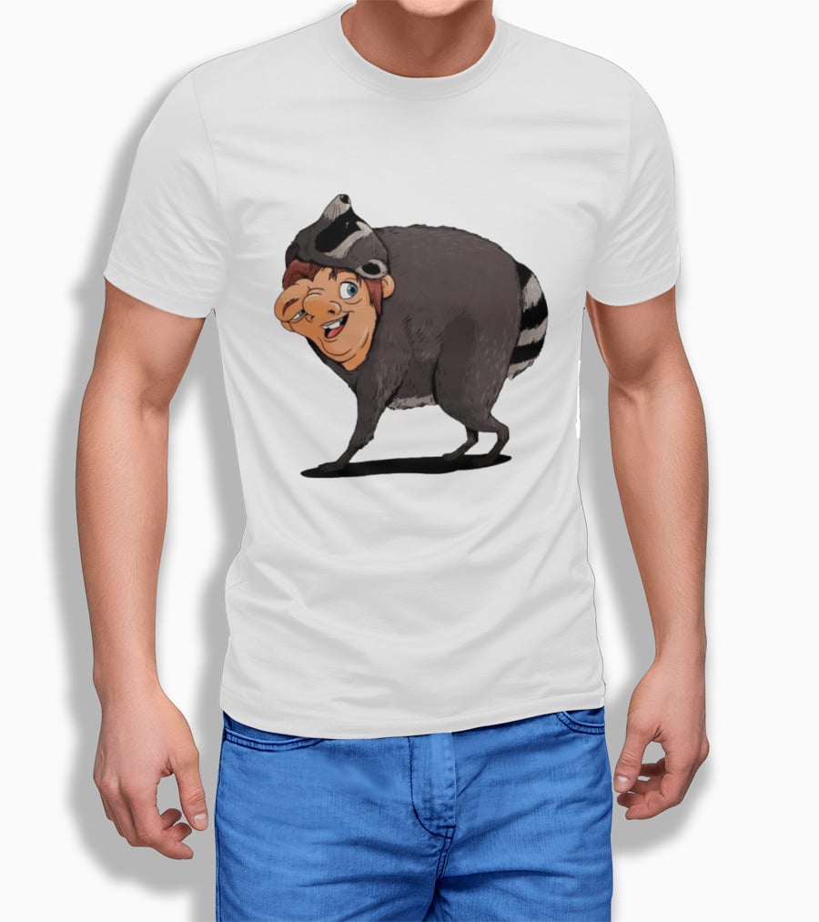 Raccoon Boy Animal Costume Quirky T-Shirt