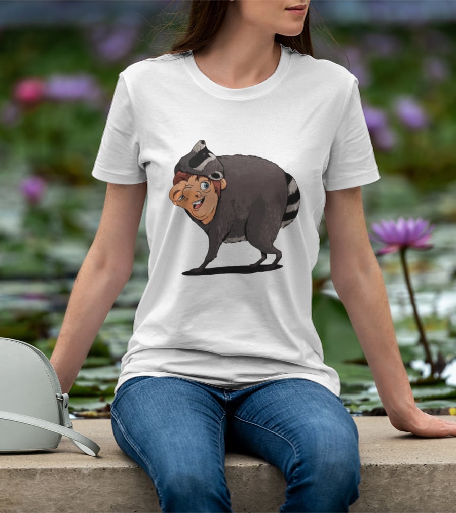 Raccoon Boy Animal Costume Quirky T-Shirt