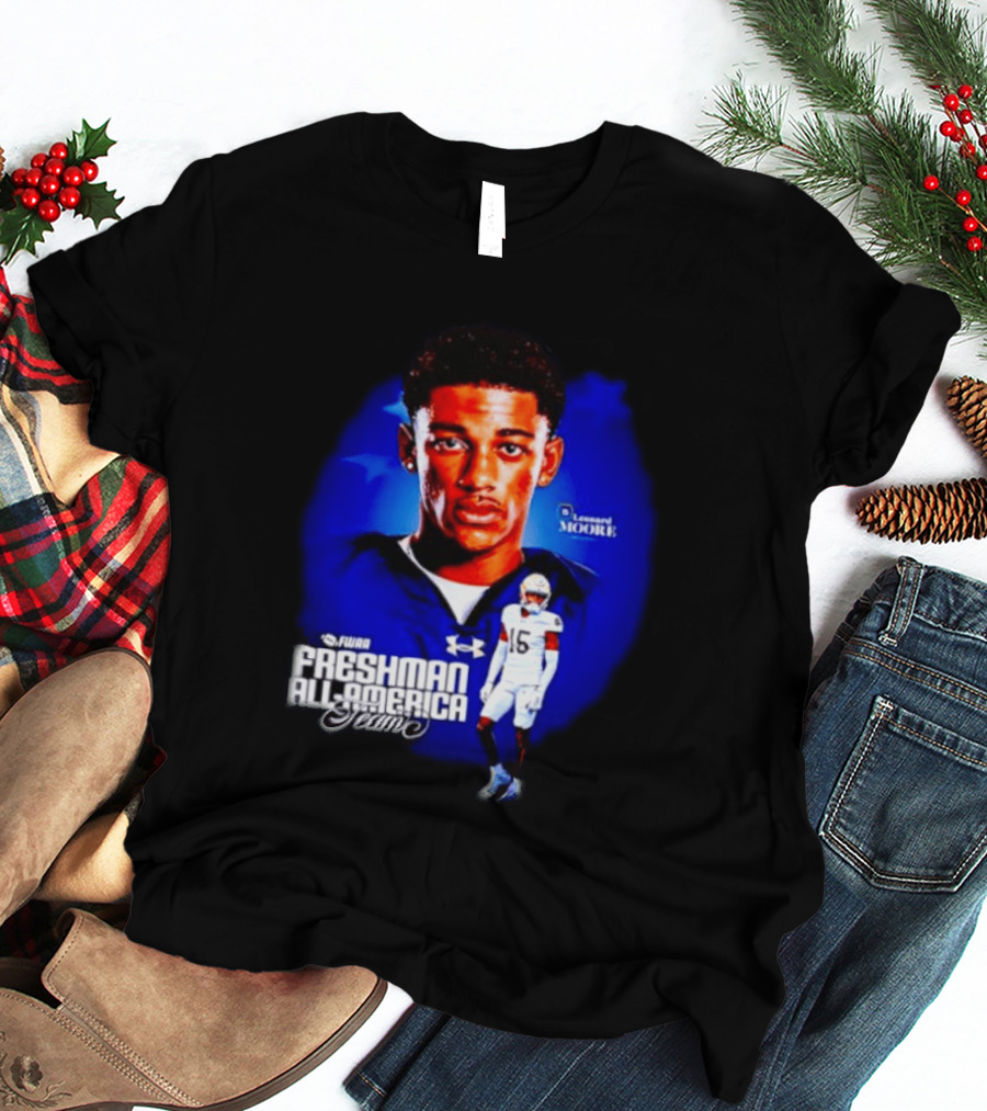 Leonard Moore Notre Dame Football FWAA Freshman All America Team Under Armour T-Shirt