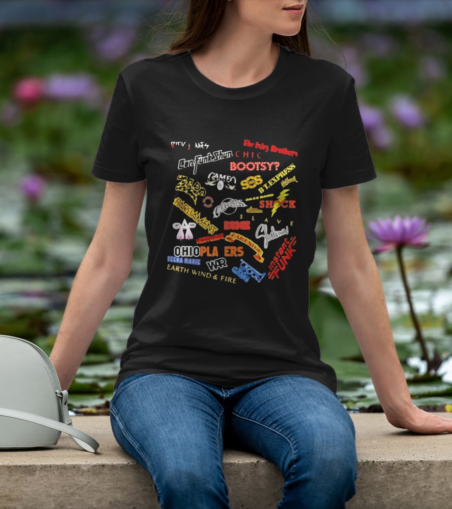 Funk Soul Music Legends R And B Bands Parliament Earth Wind Fire Bootsy Collins Isley Brothers T-Shirt