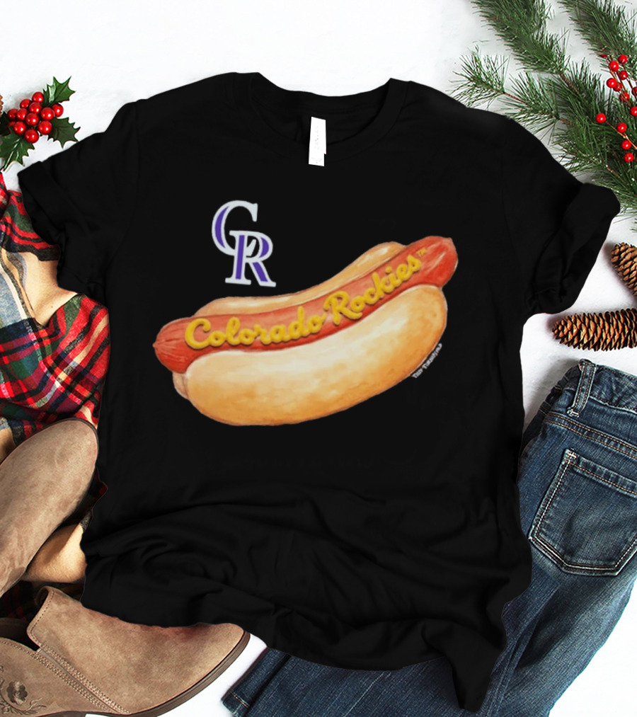 Colorado Rockies Hot Dog Tiny Turnip Women's T-Shirt