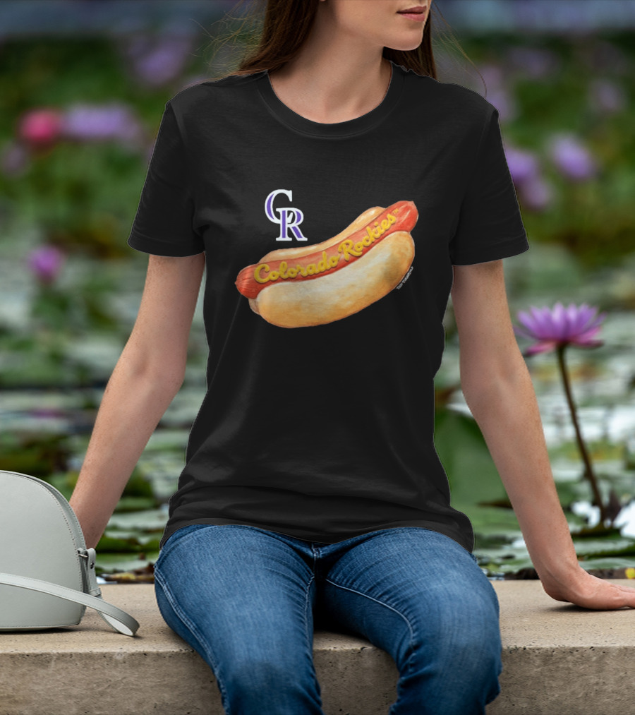 Colorado Rockies Hot Dog Tiny Turnip Women's T-Shirt