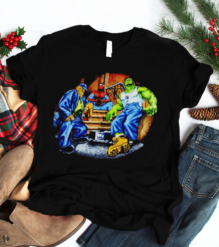 Marvel The Thing Spider Man Hulk Hip Hop T-Shirt