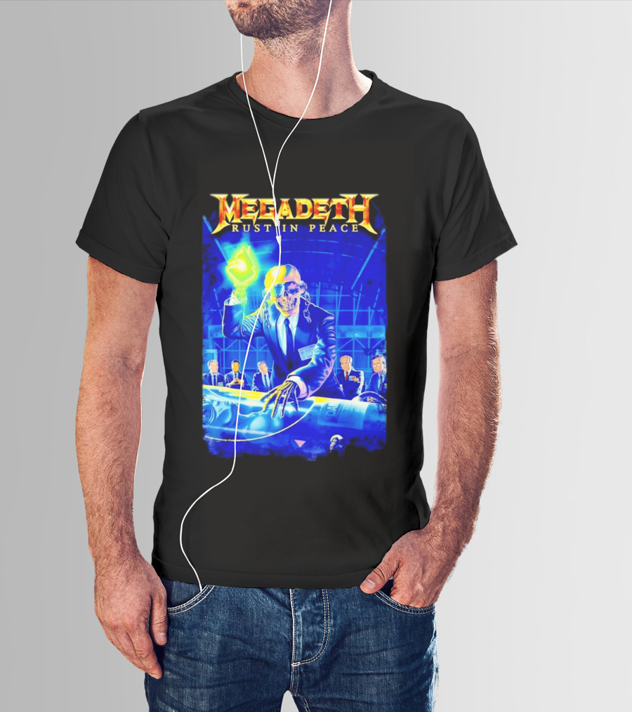 Megadeth Rust In Peace Vic Rattlehead Thrash Metal Classic Album T-Shirt