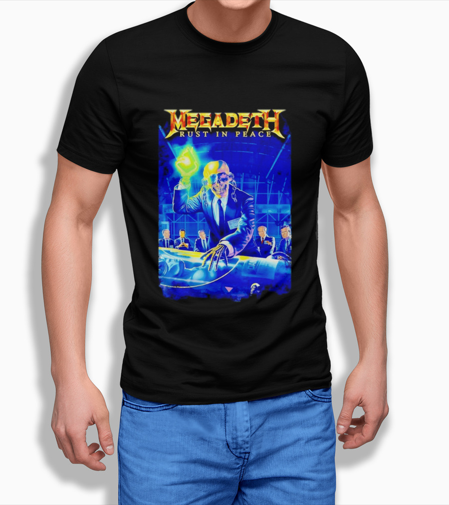 Megadeth Rust In Peace Vic Rattlehead Thrash Metal Classic Album T-Shirt