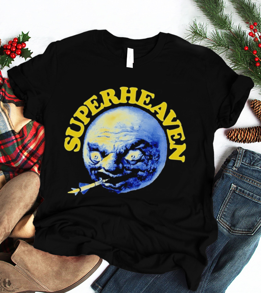 Superheaven Moon Rocket Alternative Rock Moon Face T-Shirt