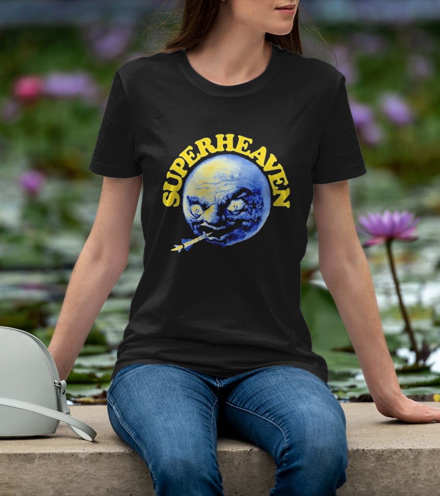 Superheaven Moon Rocket Alternative Rock Moon Face T-Shirt