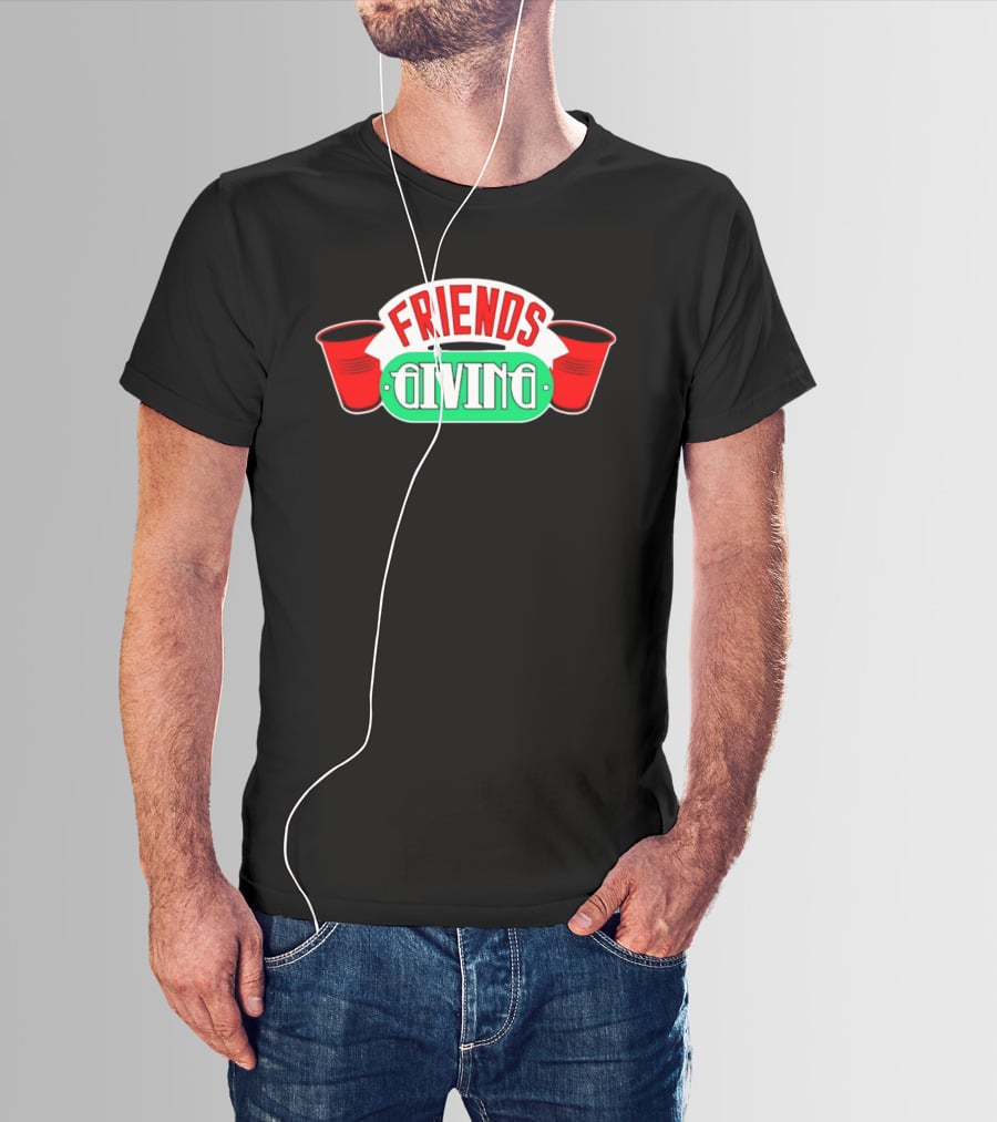 Friends Giving Red Solo Cup Party Thanksgiving Celebration T-Shirt