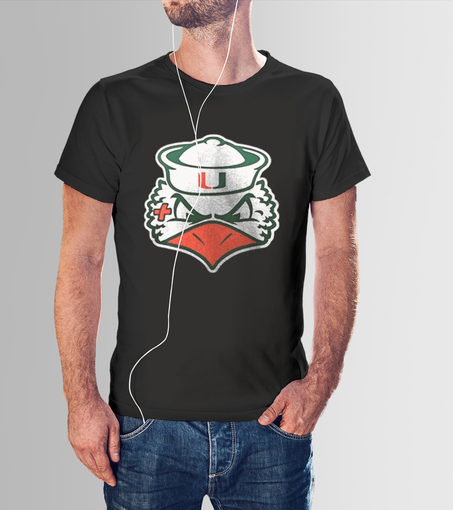 Miami Hurricanes Sebastian The Ibis Mascot U T-Shirt