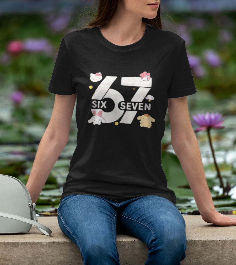 Hello Kitty Friends Sanrio Six Seven Characters T-Shirt