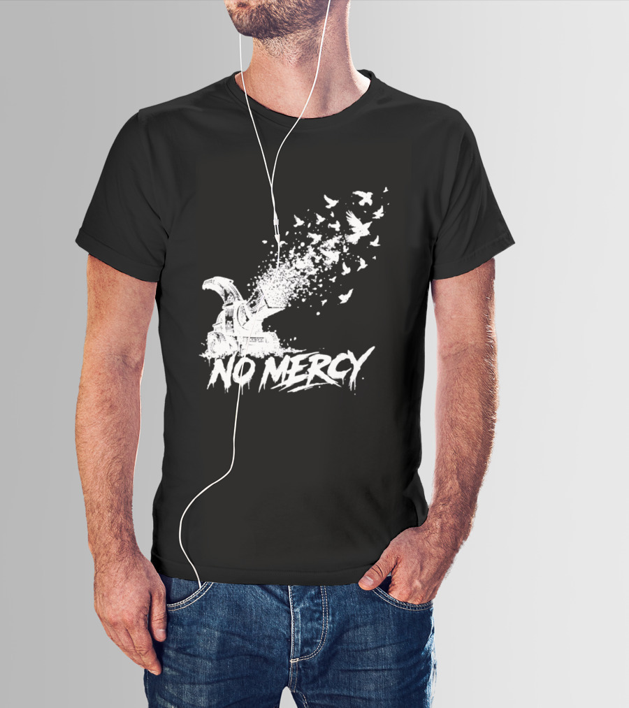 No Mercy Wood Chipper Bird Shredder T-Shirt