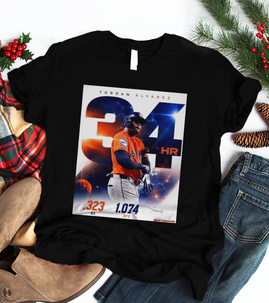 Yordan Alvarez 34 HR .323 BA 1.074 OPS Astros T-Shirt
