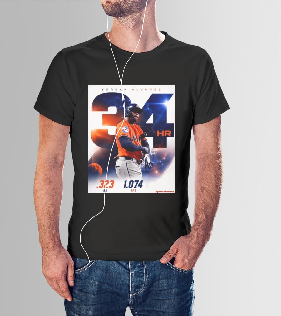 Yordan Alvarez 34 HR .323 BA 1.074 OPS Astros T-Shirt