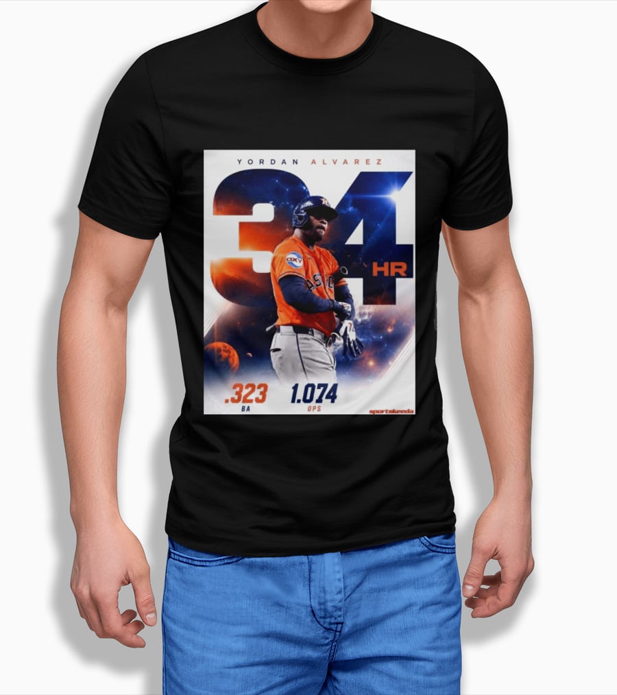 Yordan Alvarez 34 HR .323 BA 1.074 OPS Astros T-Shirt