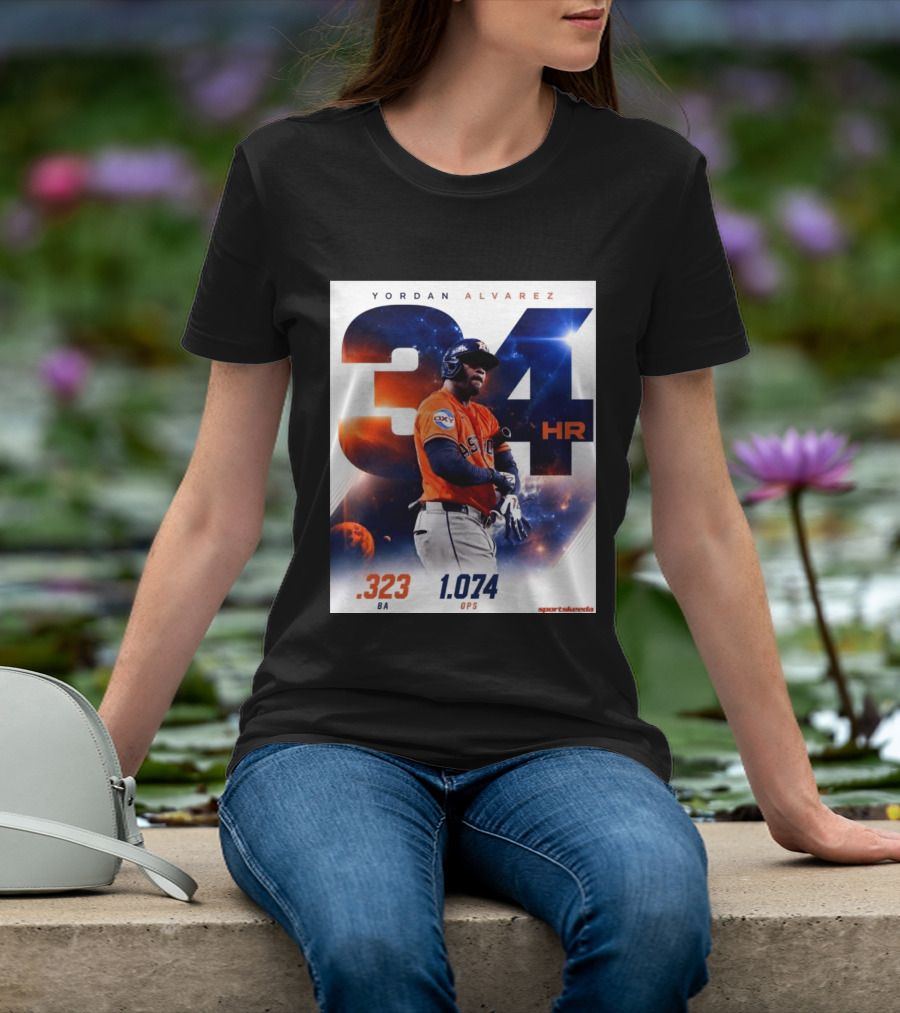 Yordan Alvarez 34 HR .323 BA 1.074 OPS Astros T-Shirt
