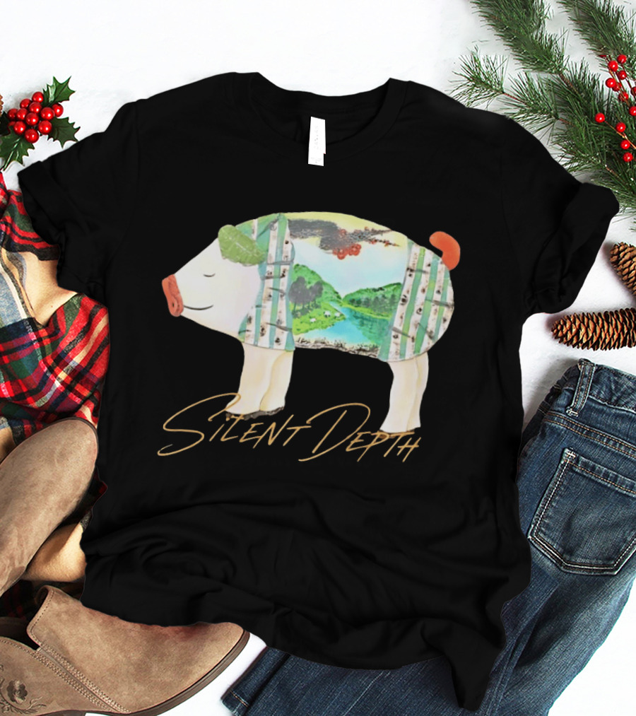 Silent Depth Pig Landscape Nature T-Shirt