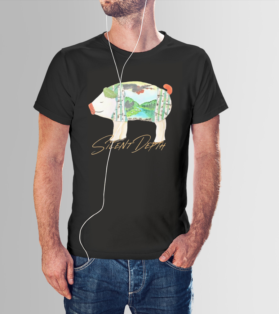 Silent Depth Pig Landscape Nature T-Shirt