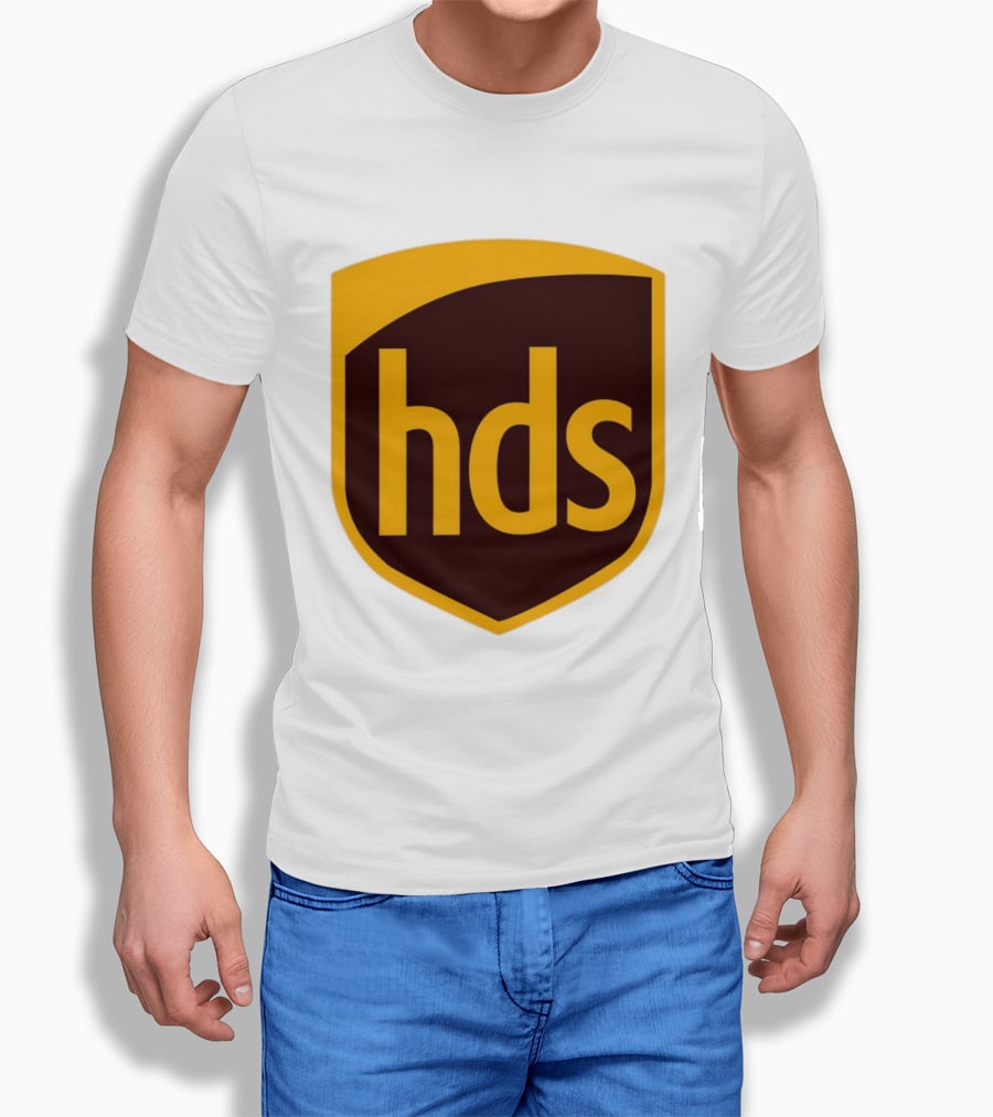 HDS Shield Emblem Brown And Yellow Branding T-Shirt