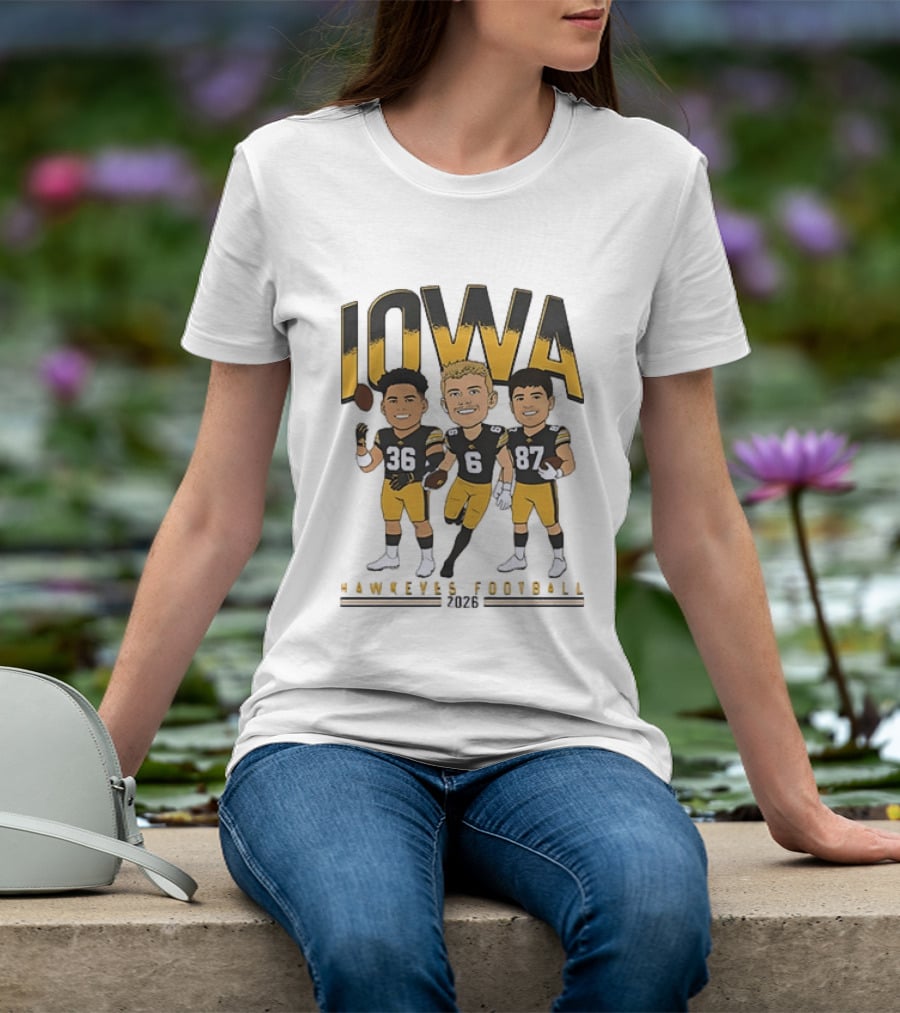 Iowa Hawkeyes Football 2026 Players 36 6 87 Team Spirit T-Shirt