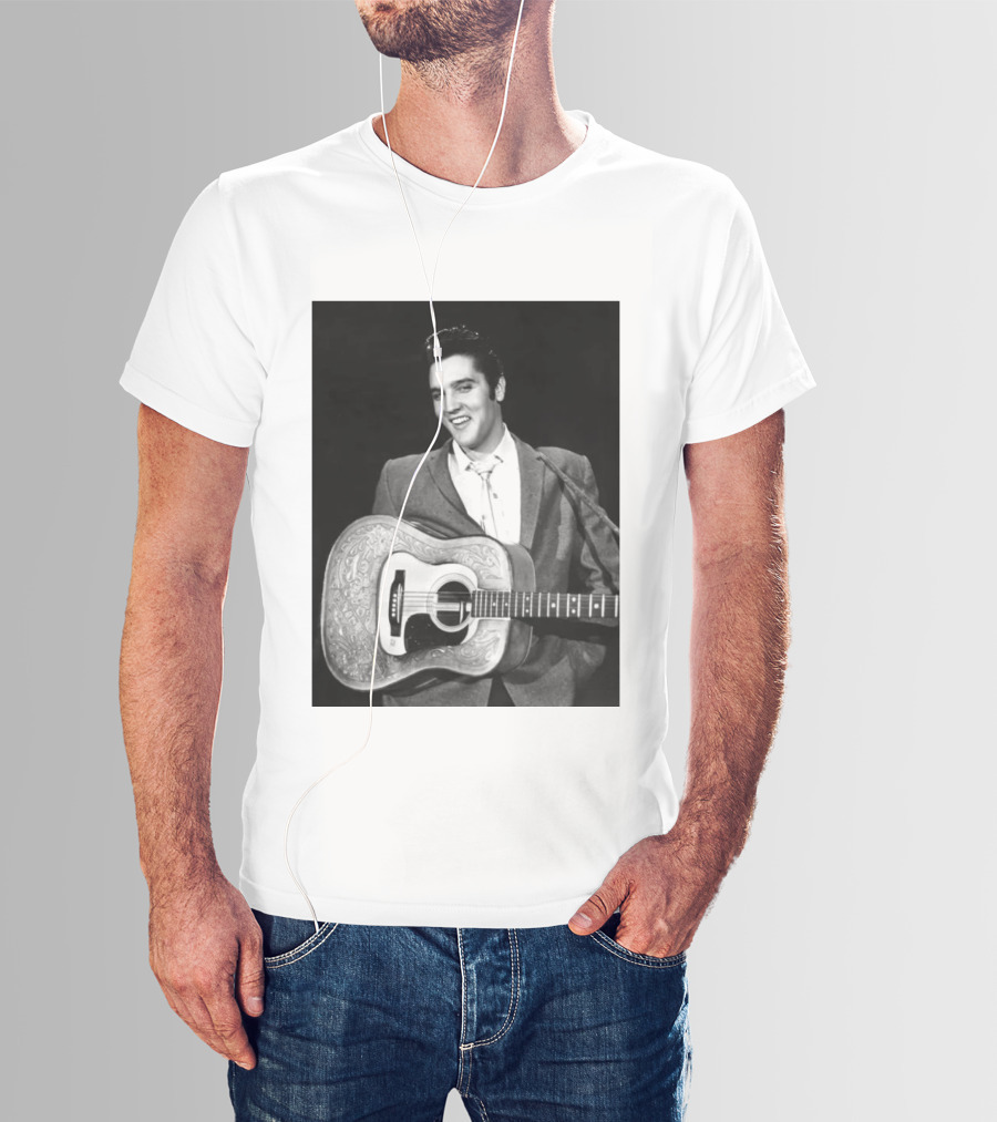 Elvis Presley Rock And Roll Iconic 1956 Style With Guitar T-Shirt