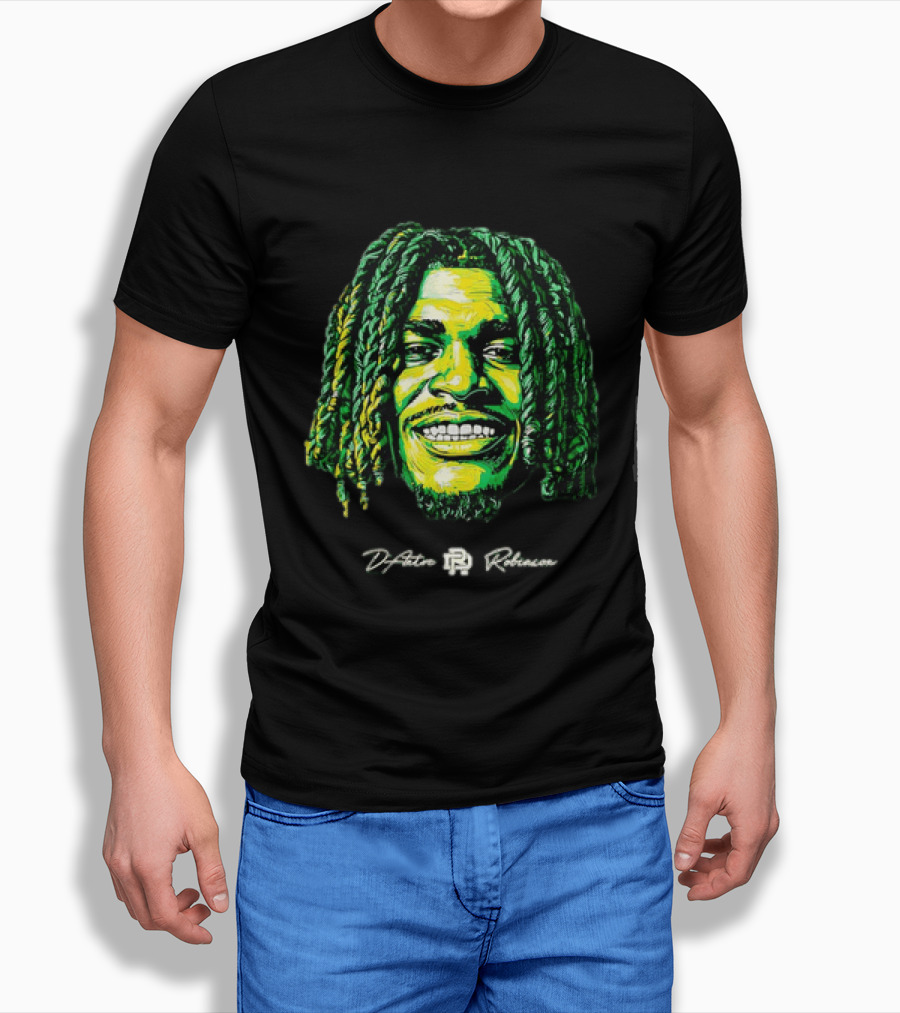 D’Antre Robinson Oregon Ducks NCAA Football Big Head T-Shirt