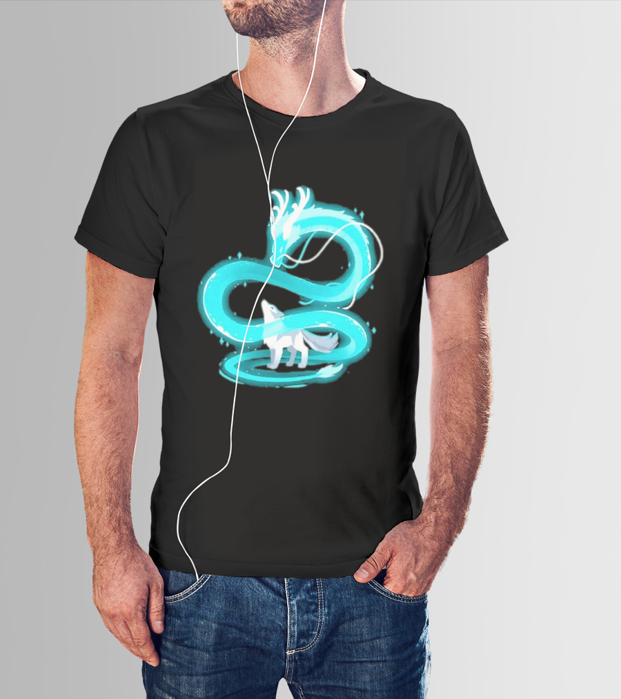 Esprit De La Lune Dragon And Wolf T-Shirt