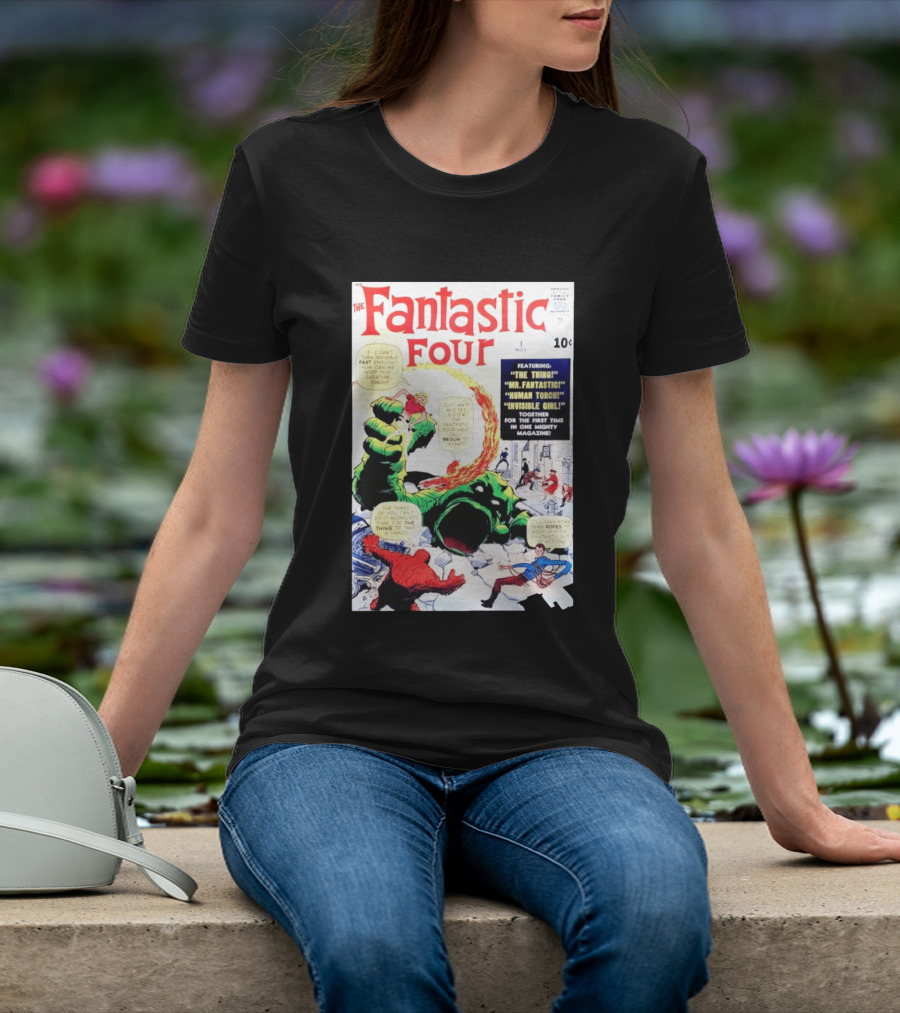 Fantastic Four #1 Nov 1961 Marvel Comics The Thing Mr. Fantastic Human Torch Invisible Girl Classic Cover T-Shirt