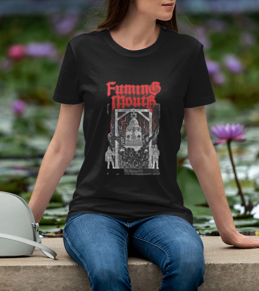 Fuming Mouth Grave Stench Bell Gothic T-Shirt