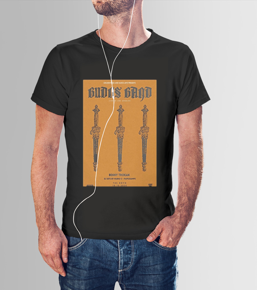 Budos Band Live Los Angeles The Novo October 10 2025 Benny Trokan Mario C Pachyman T-Shirt