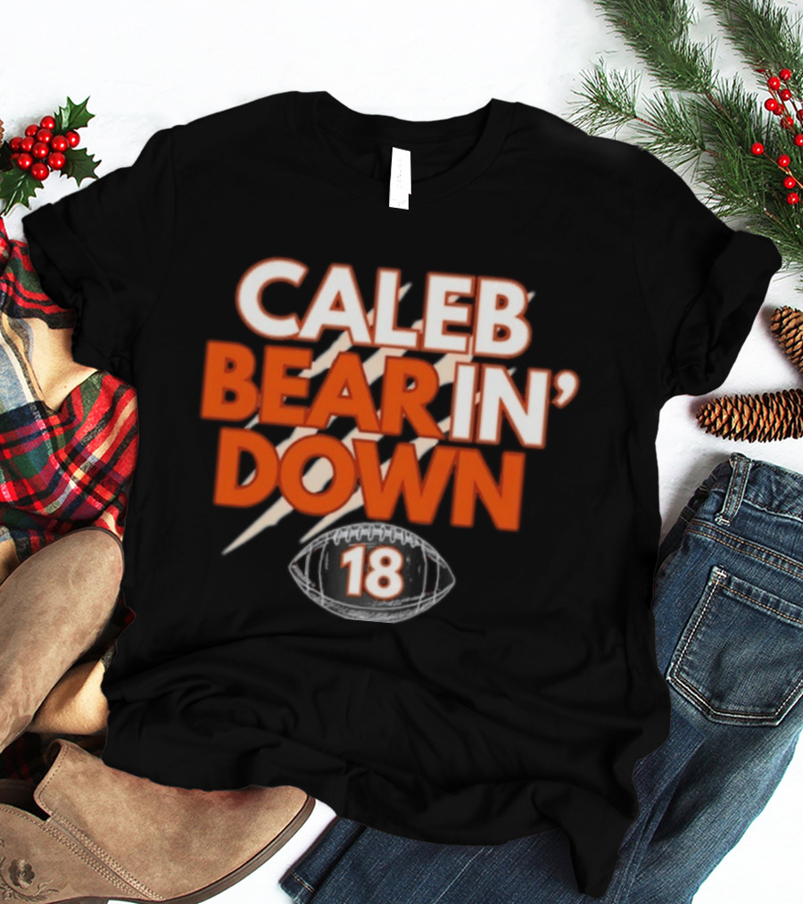Caleb Bear In Down 18 Football Scratch Marks T-Shirt