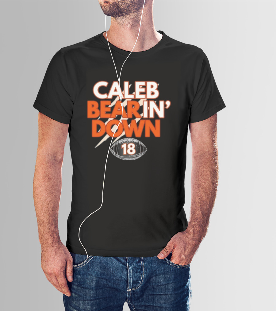 Caleb Bear In Down 18 Football Scratch Marks T-Shirt