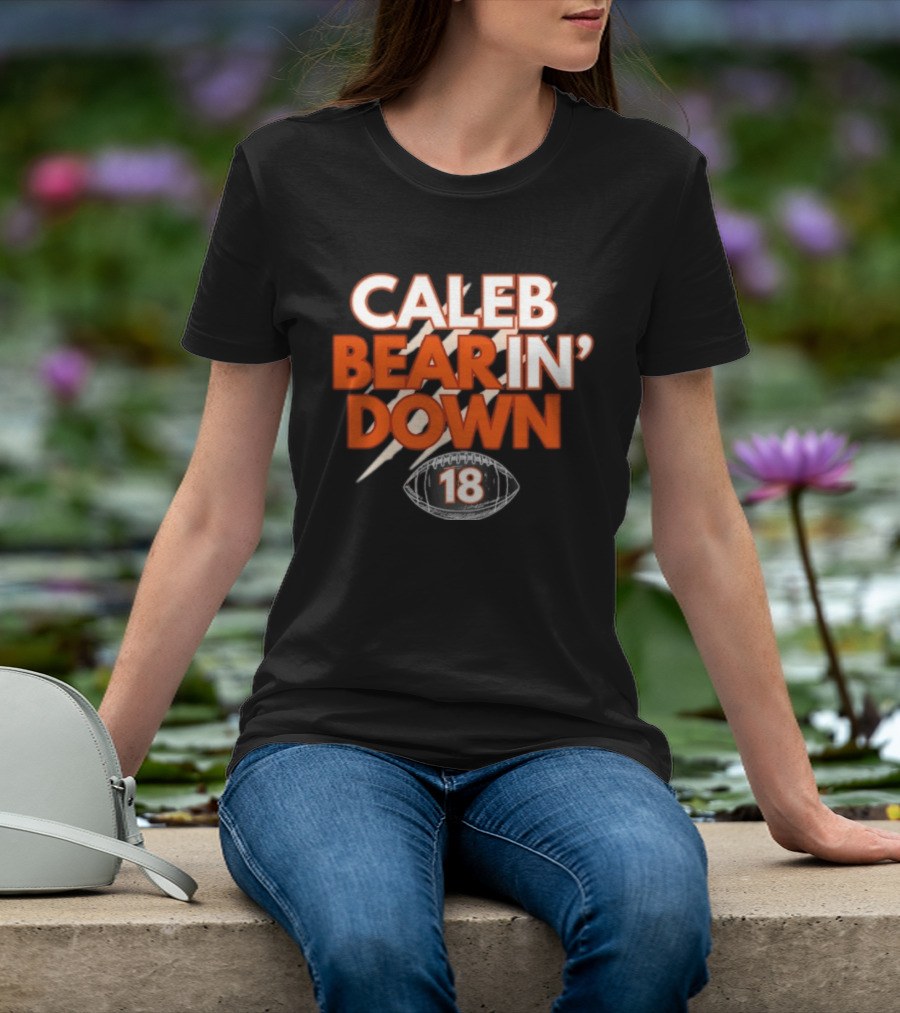 Caleb Bear In Down 18 Football Scratch Marks T-Shirt