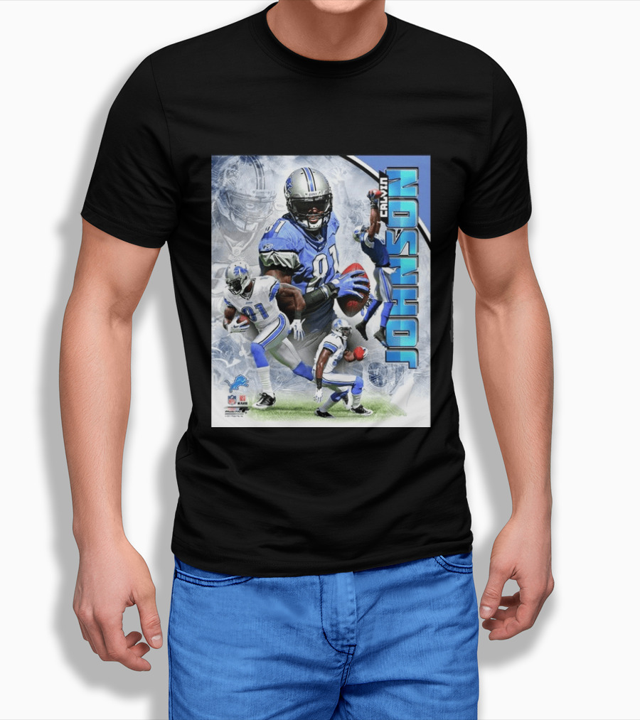 Calvin Johnson Detroit Lions NFL Football Superstar T-Shirt