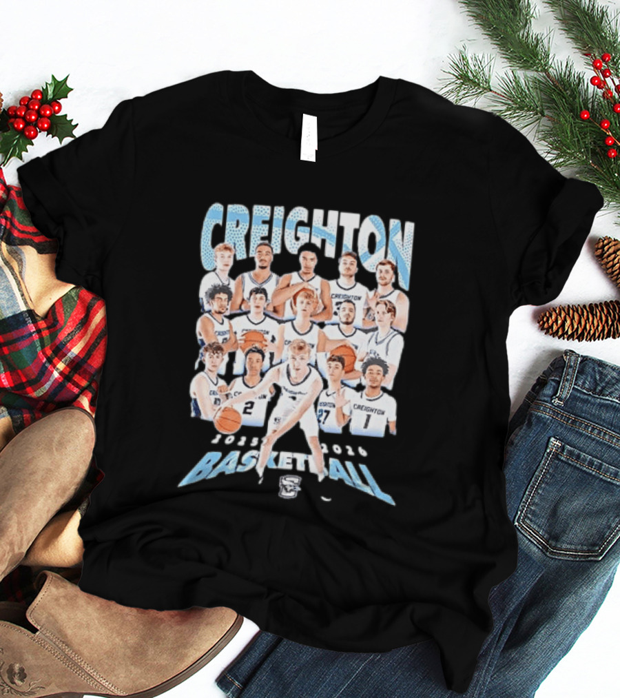 Creighton 2026 Basketball Team Players Roster T-Shirt