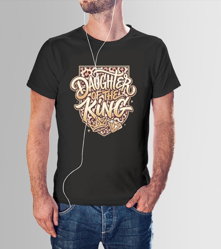 Daughter Of The King Leopard Crown Diamond T-Shirt