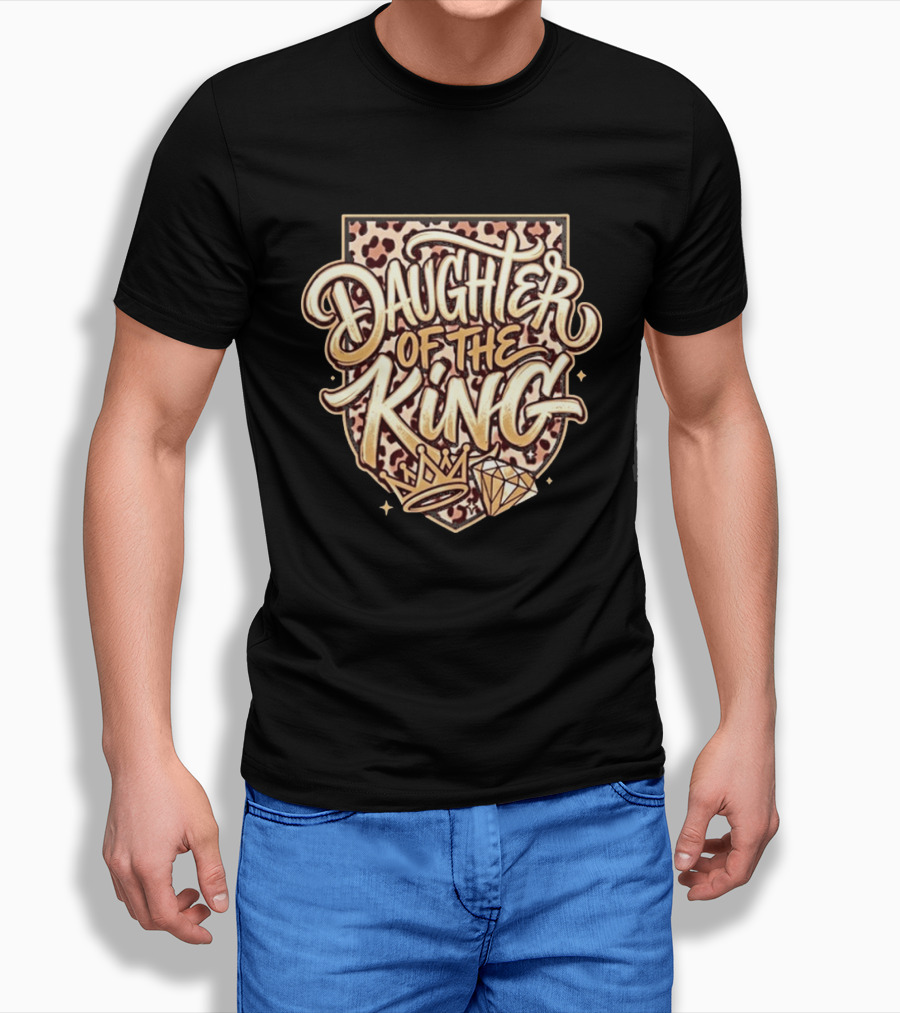 Daughter Of The King Leopard Crown Diamond T-Shirt