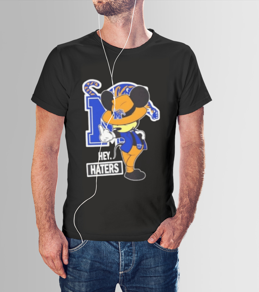 Mickey Hey Haters Memphis Tigers Football Fan T-Shirt