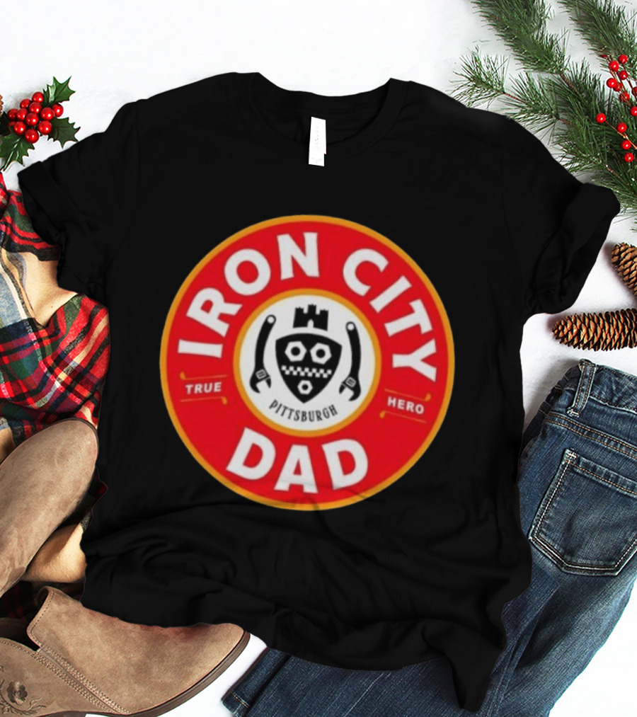 Iron City Dad Pittsburgh True Hero Circle T-Shirt