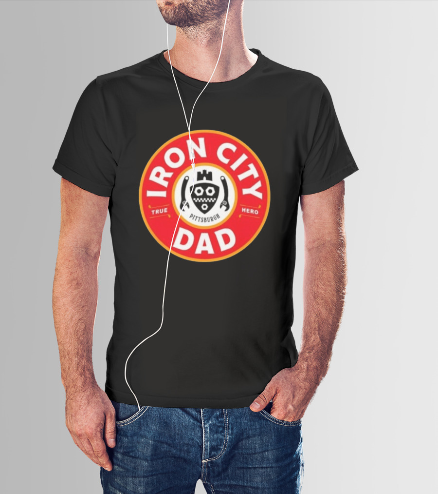 Iron City Dad Pittsburgh True Hero Circle T-Shirt