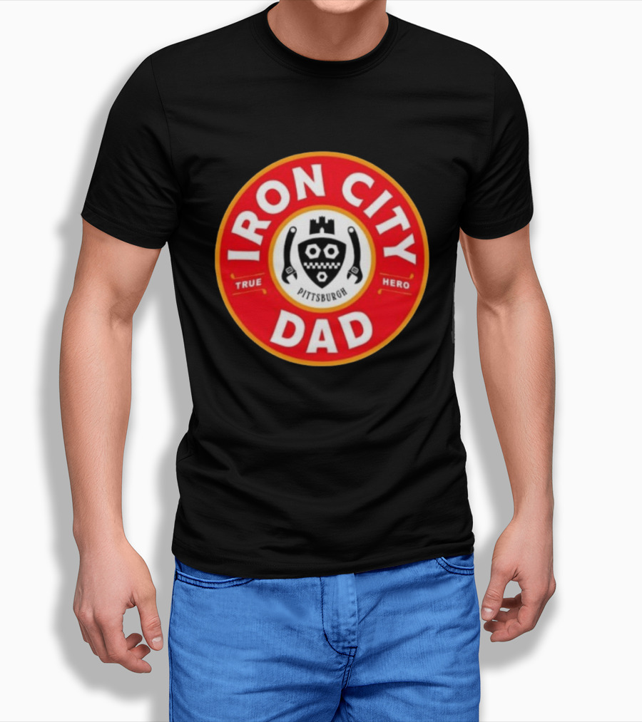 Iron City Dad Pittsburgh True Hero Circle T-Shirt