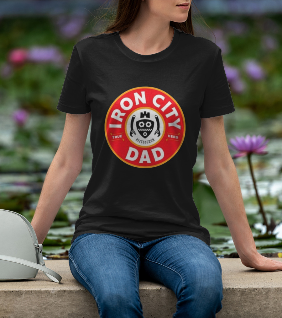 Iron City Dad Pittsburgh True Hero Circle T-Shirt
