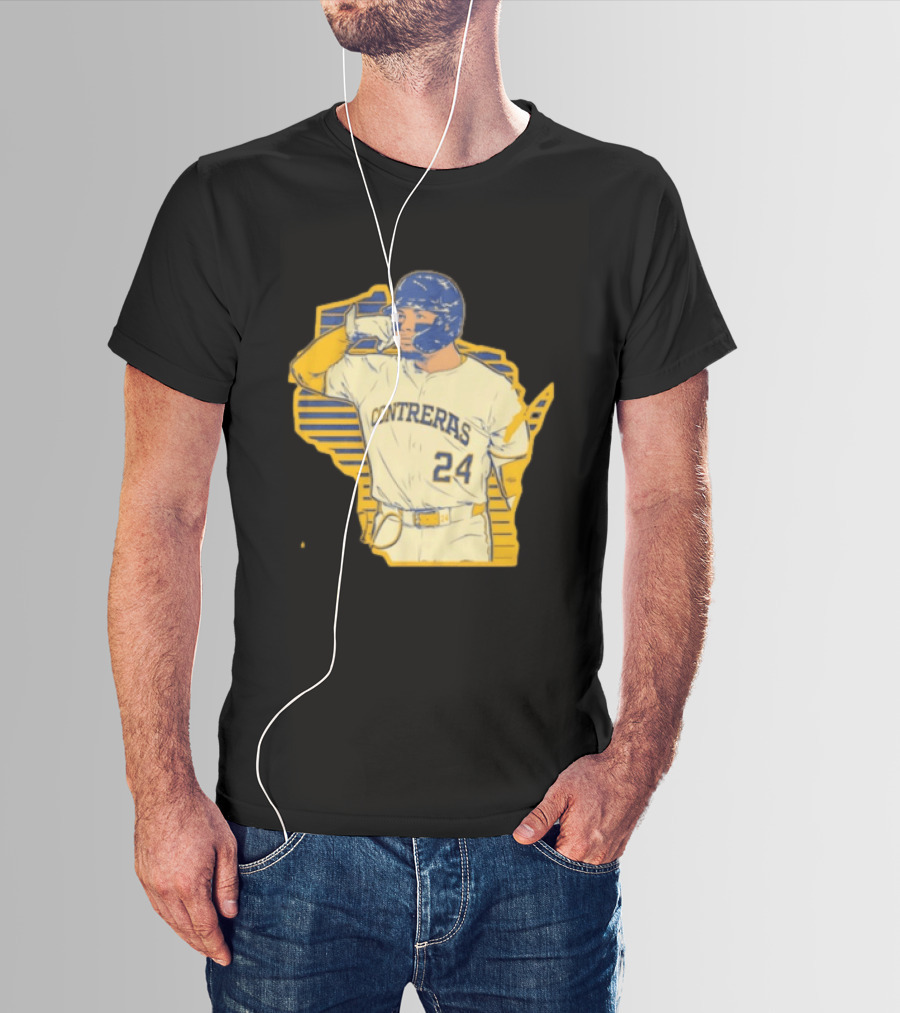 William Contreras Number 24 Milwaukee Baseball Player Original T-Shirt