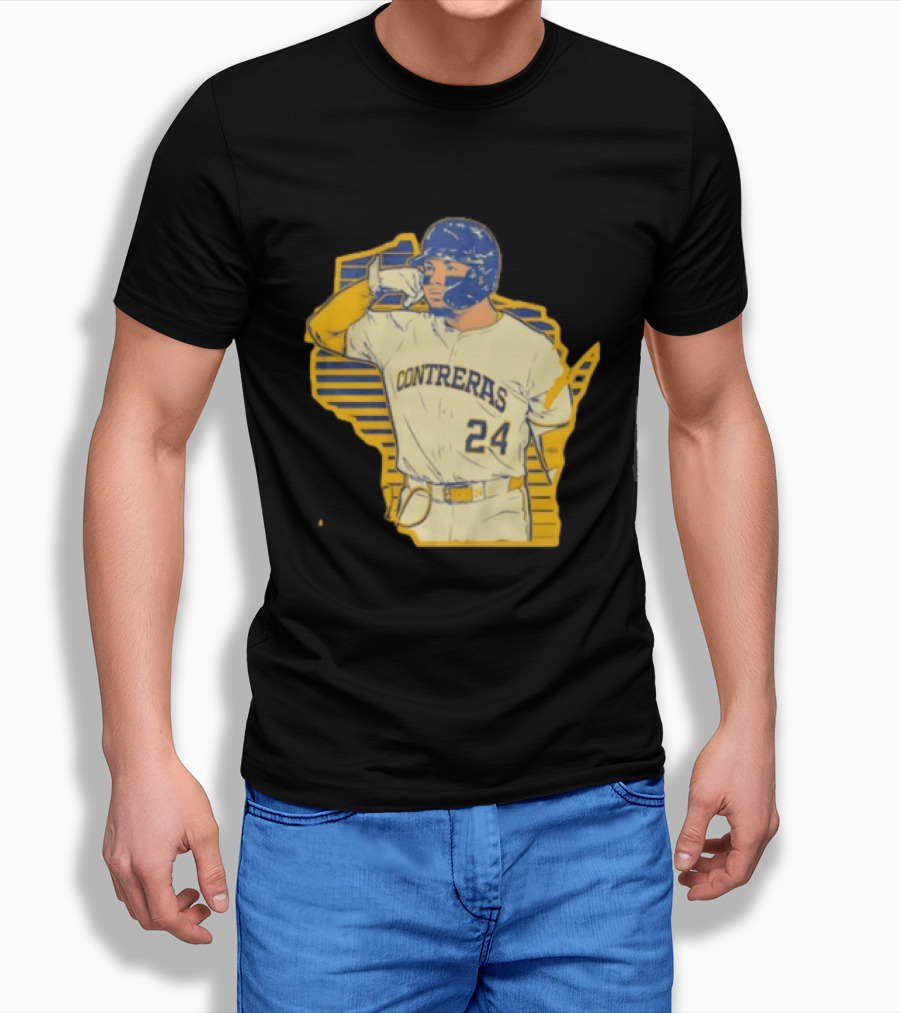 William Contreras Number 24 Milwaukee Baseball Player Original T-Shirt