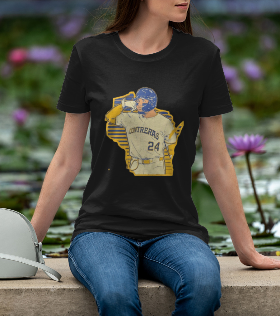 William Contreras Number 24 Milwaukee Baseball Player Original T-Shirt